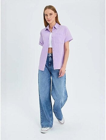 Chemise en popeline coupe slim avec poche mixray