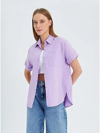 Chemise en popeline coupe slim avec poche mixray