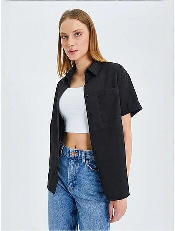 Chemise en popeline coupe slim avec poche mixray