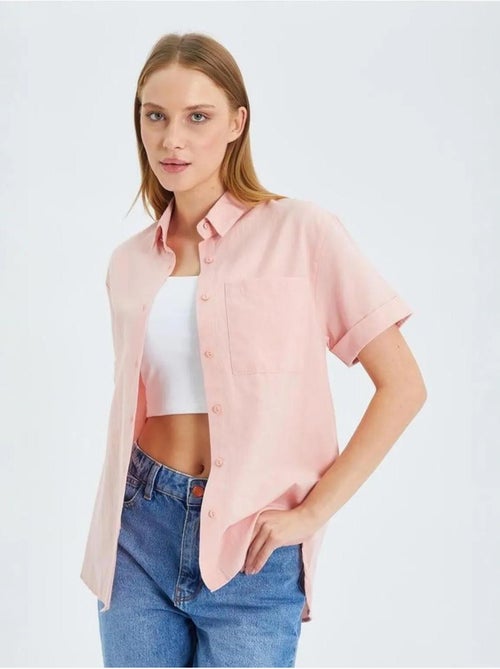 Chemise en popeline coupe slim avec poche mixray - Kiabi Chemise en popeline coupe slim avec poche mixray - Kiabi