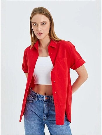 Chemise en popeline coupe slim avec poche mixray