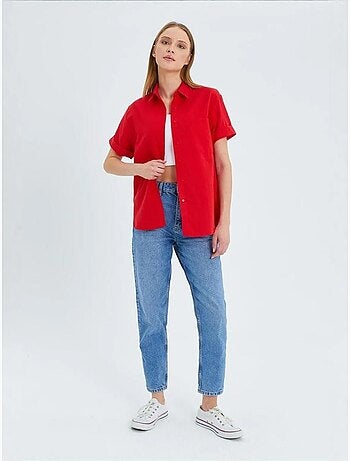 Chemise en popeline coupe slim avec poche mixray