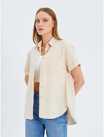 Chemise en popeline coupe slim avec poche mixray