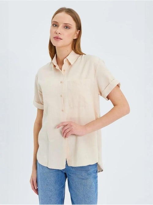 Chemise en popeline coupe slim avec poche mixray - Kiabi Chemise en popeline coupe slim avec poche mixray - Kiabi