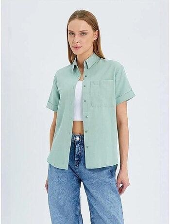 Chemise en popeline coupe slim avec poche mixray