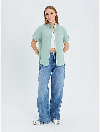 Chemise en popeline coupe slim avec poche mixray