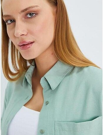 Chemise en popeline coupe slim avec poche mixray