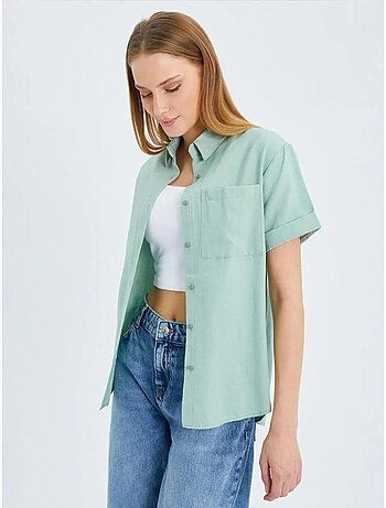 Chemise en popeline coupe slim avec poche mixray