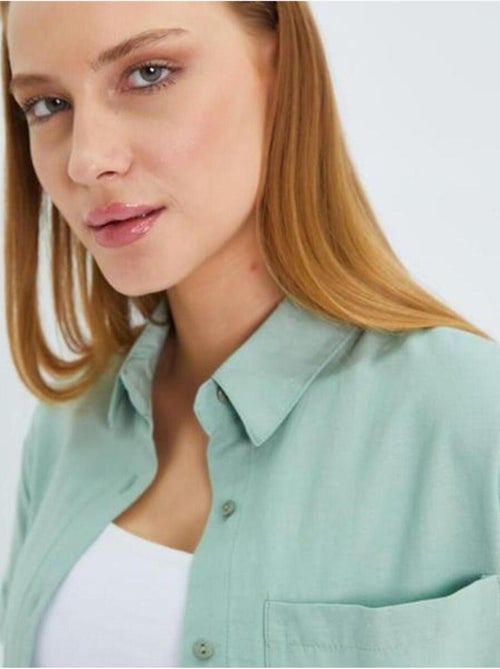 Chemise en popeline coupe slim avec poche mixray - Kiabi Chemise en popeline coupe slim avec poche mixray - Kiabi