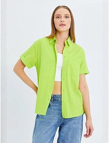 Chemise en popeline coupe slim avec poche mixray