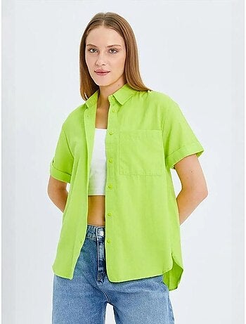 Chemise en popeline coupe slim avec poche mixray