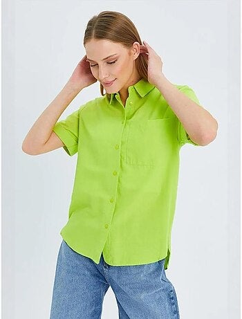 Chemise en popeline coupe slim avec poche mixray