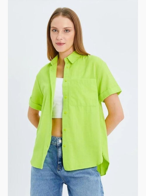 Chemise en popeline coupe slim avec poche mixray - Kiabi Chemise en popeline coupe slim avec poche mixray - Kiabi