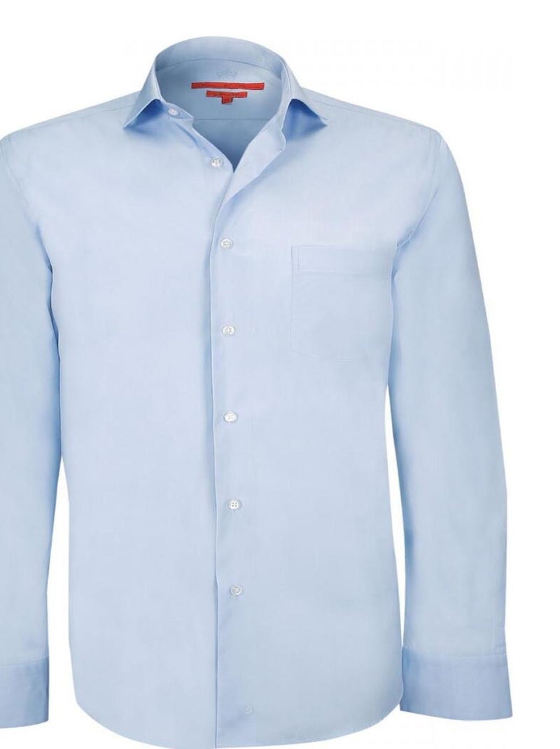 Chemise en popeline COVENTRY Bleu ciel - Kiabi