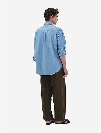 Chemise en popeline de coton à imprimé texte pour homme giesto