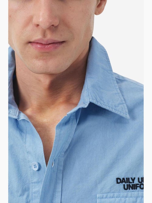 Chemise en popeline de coton à imprimé texte pour homme giesto - Kiabi Chemise en popeline de coton à imprimé texte pour homme giesto - Kiabi