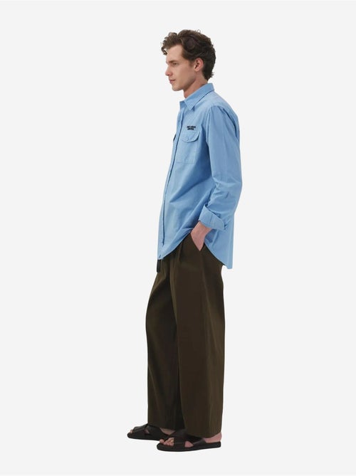 Chemise en popeline de coton à imprimé texte pour homme giesto - Kiabi Chemise en popeline de coton à imprimé texte pour homme giesto - Kiabi