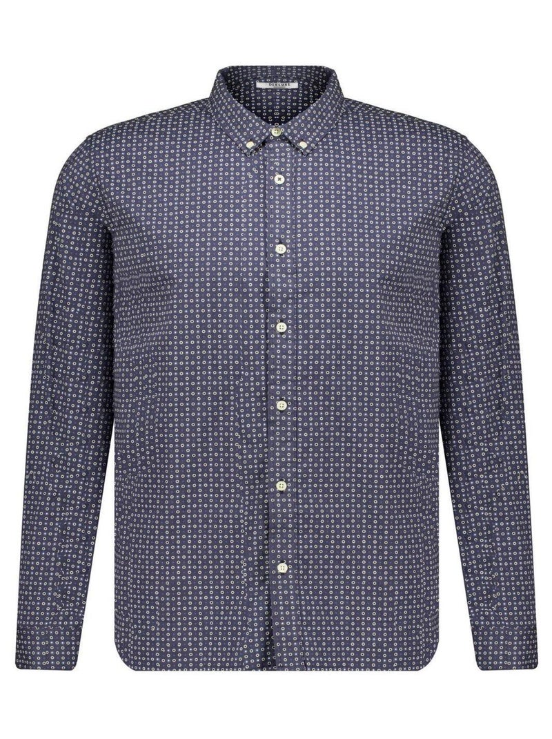 Chemise en popeline de coton avec motif graphique 'Deeluxe' Bleu marine - Kiabi