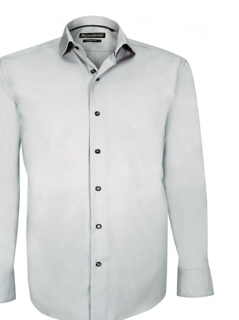 Chemise en popeline GIACOMO Gris - Kiabi