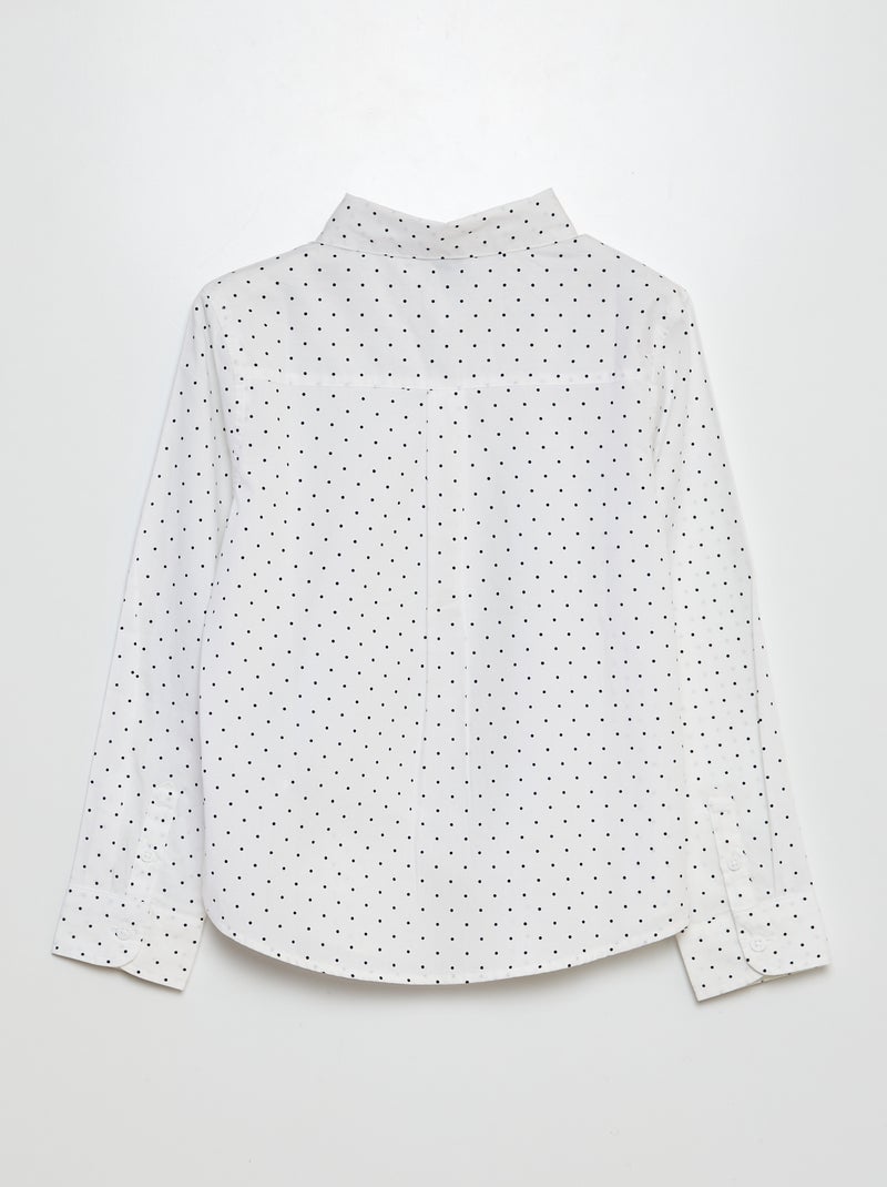 Chemise en popeline imprimée Blanc - Kiabi
