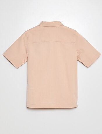 Chemise en popeline manches courtes