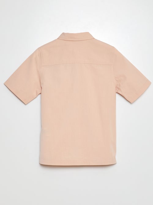 Chemise en popeline manches courtes - Kiabi