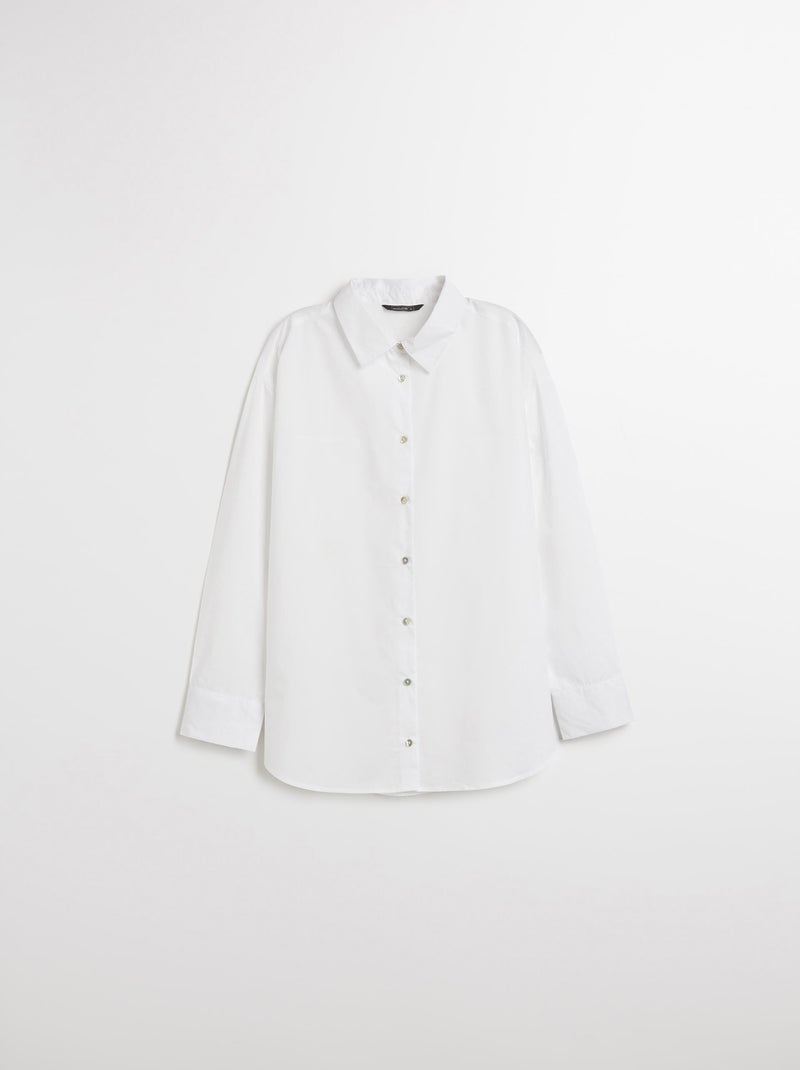 Chemise en popeline, MO Fashion Blanc - Kiabi