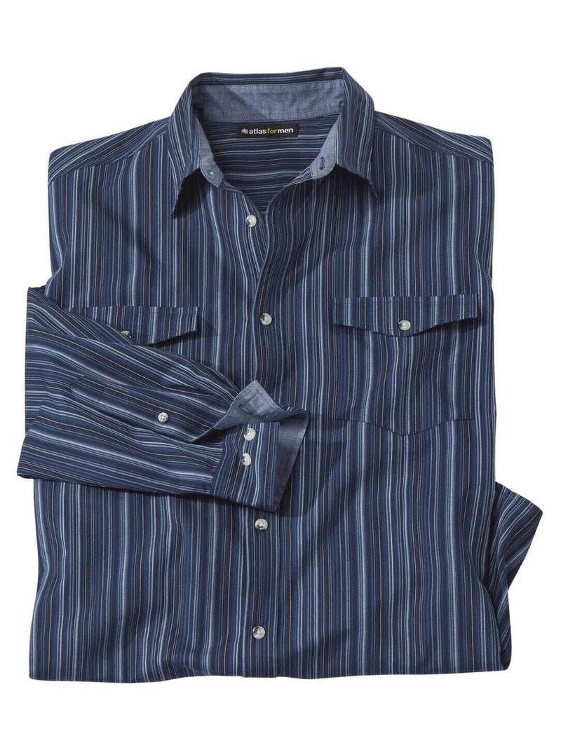 Chemise en Popeline Montana Valley  - Atlas For Men Multicolore - Kiabi