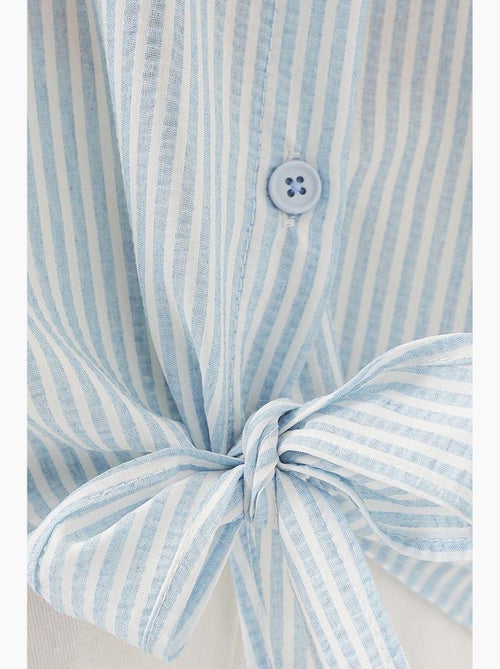 Chemise en popeline rayée à manches trois-quarts bdart - Kiabi Chemise en popeline rayée à manches trois-quarts bdart - Kiabi