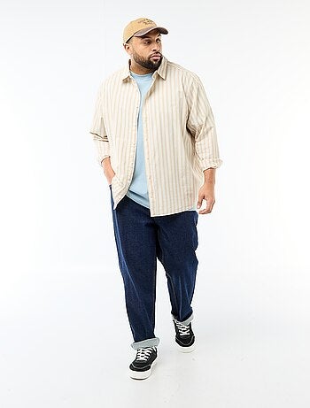 Chemise en popeline rayée