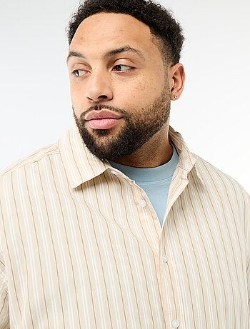 Chemise en popeline rayée