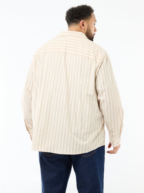 Chemise en popeline rayée - Kiabi
