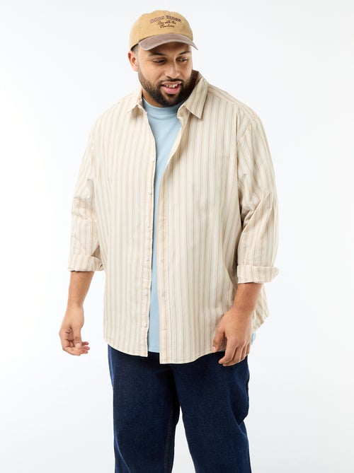 Chemise en popeline rayée - Kiabi