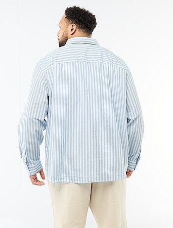 Chemise en popeline rayée