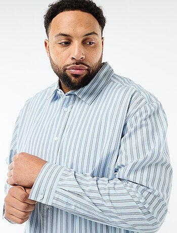 Chemise en popeline rayée
