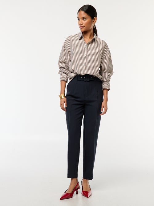 Chemise en popeline rayée - Kiabi