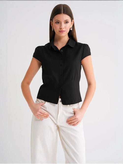 Chemise en popeline slim fit avec fermeture à boutons mixray - Kiabi Chemise en popeline slim fit avec fermeture à boutons mixray - Kiabi