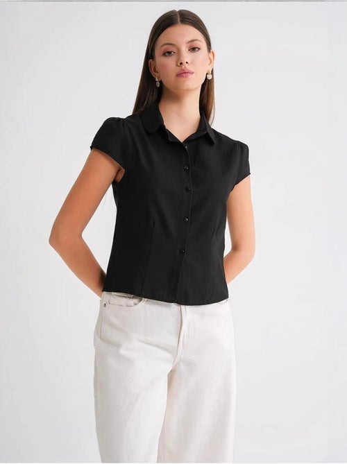 Chemise en popeline slim fit avec fermeture à boutons mixray - Kiabi Chemise en popeline slim fit avec fermeture à boutons mixray - Kiabi