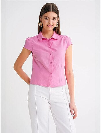 Chemise en popeline slim fit avec fermeture à boutons mixray