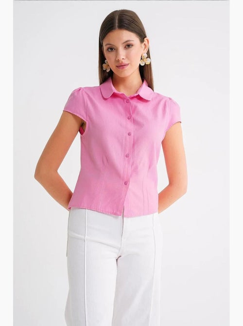 Chemise en popeline slim fit avec fermeture à boutons mixray - Kiabi