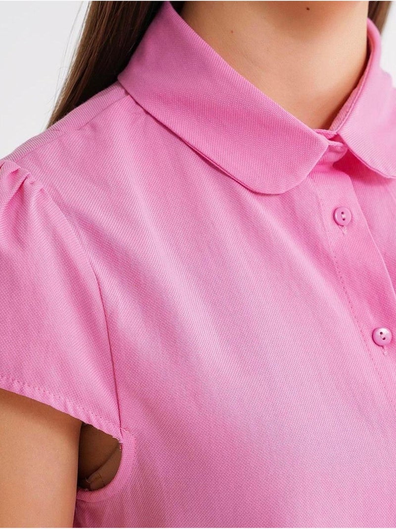 Chemise en popeline slim fit avec fermeture à boutons mixray Rose pâle - Kiabi