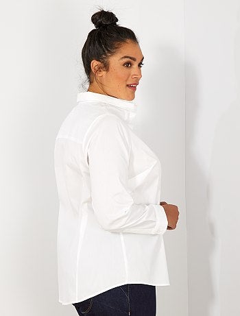 Chemise en popeline stretch - Kiabi