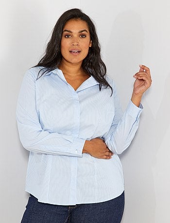 Chemise en popeline stretch - Kiabi