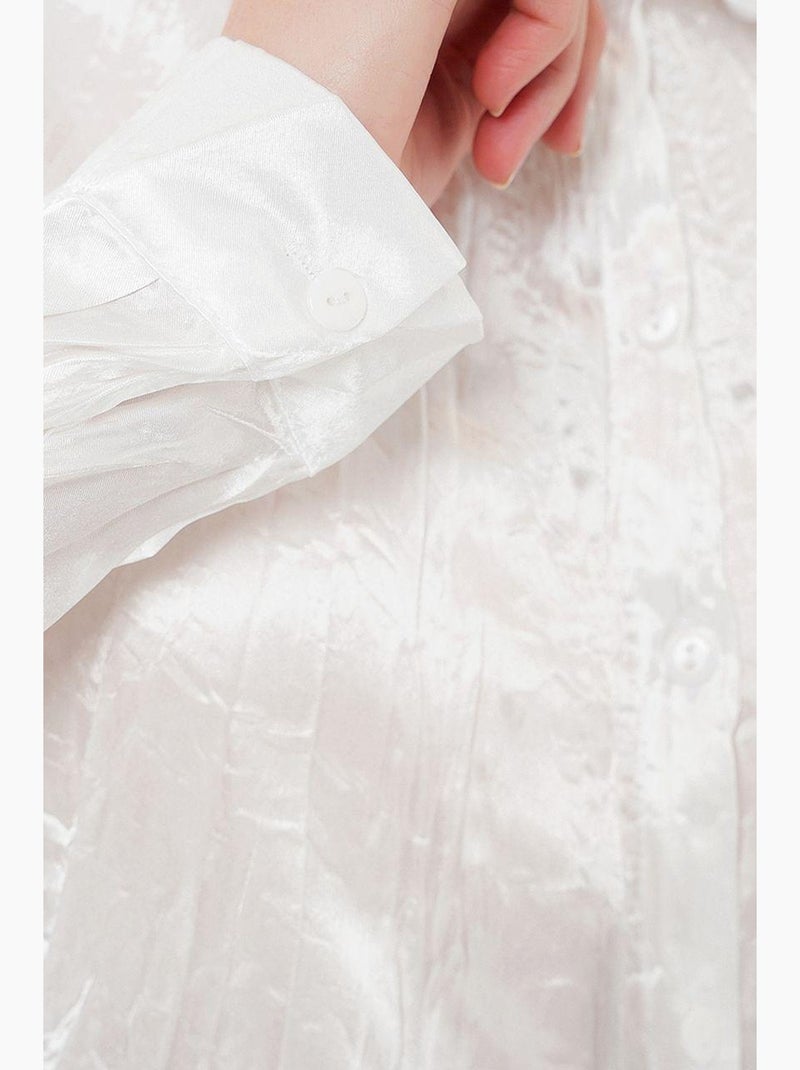 Chemise en satin froissé 20316 bdart Blanc - Kiabi