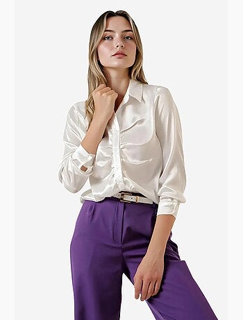 Chemise en satin froncé bdart