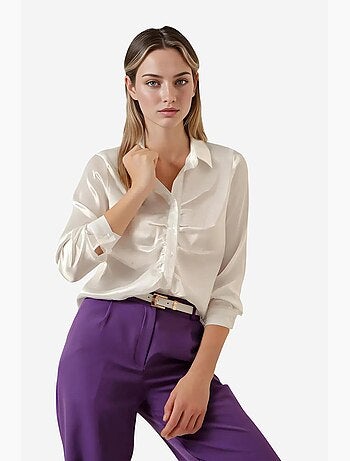 Chemise en satin froncé bdart