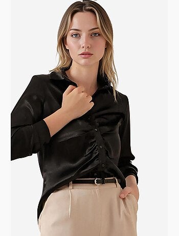 Chemise en satin froncé bdart