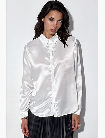 Chemise en satin tissé à boutons bdart