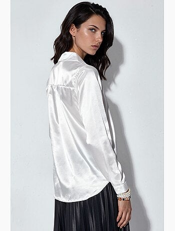 Chemise en satin tissé à boutons bdart