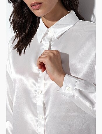 Chemise en satin tissé à boutons bdart